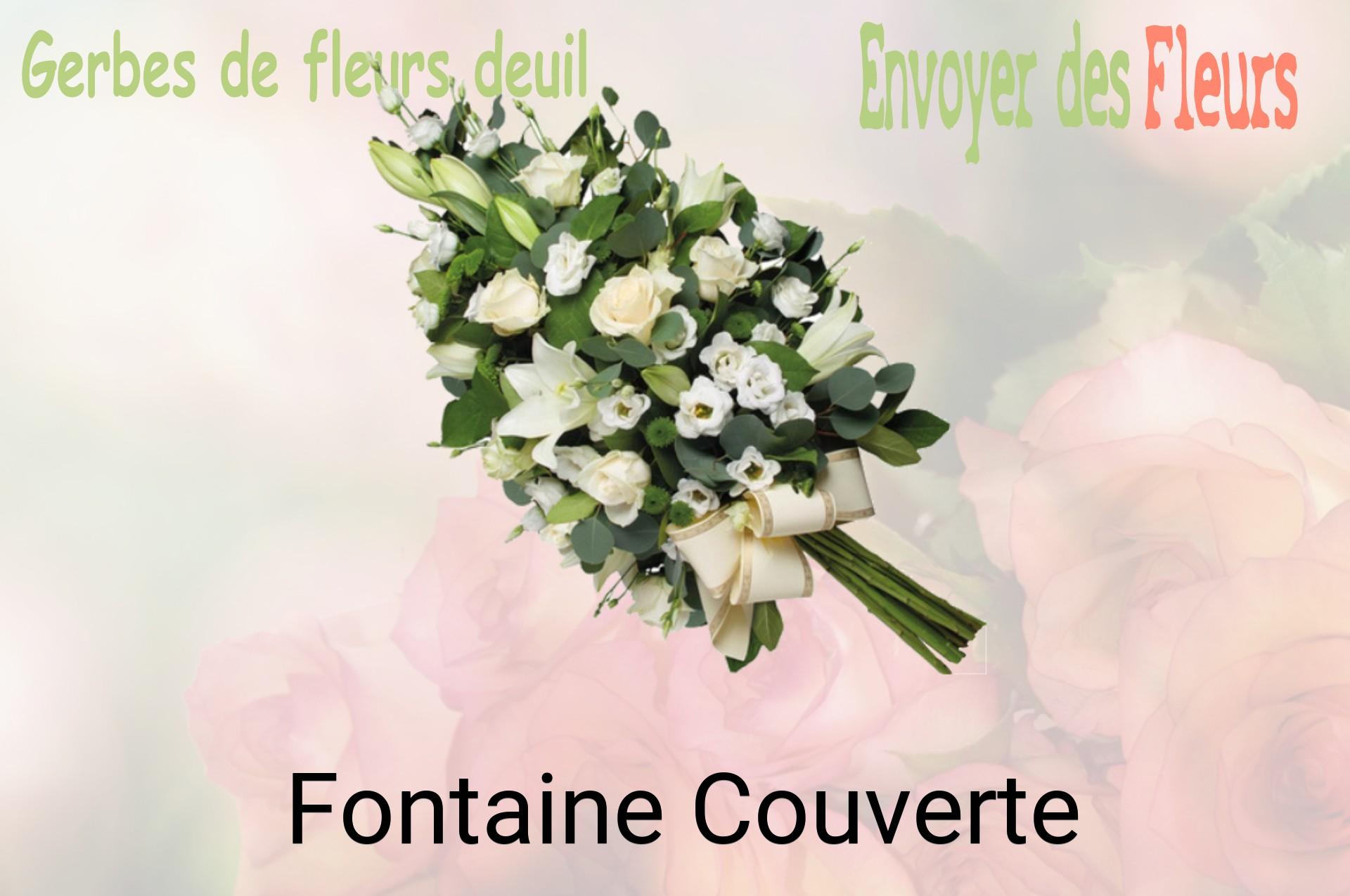 Gerbe de fleurs de deuil livrée à Fontaine-Couverte